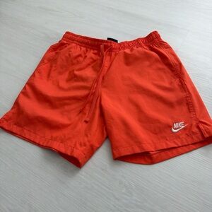 Nike Bright Orange Dri-Fit Shorts with Lining